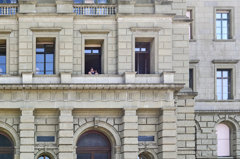 Auf der Fensterbrüstung des Büros des ETH-Präsidenten