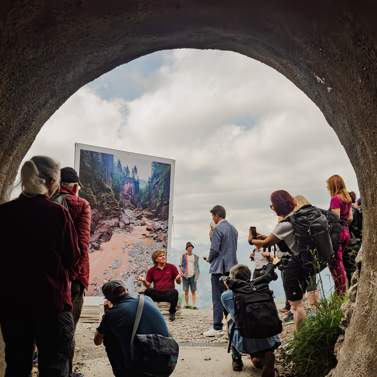 Eröffnung der Ausstellung "Wasser der Alpen" auf dem Nebelhorn durch Bernd Ritschel
