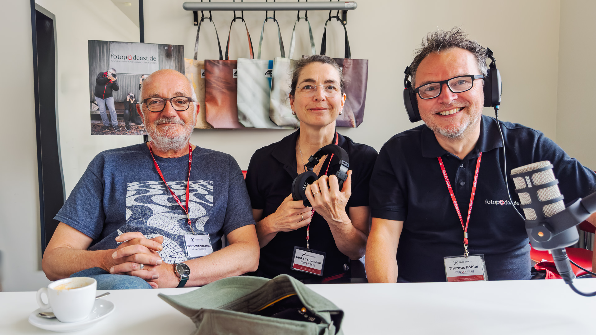 Klaus Wohlmann ,Ulrike und Thomas im Aufnahmestudio