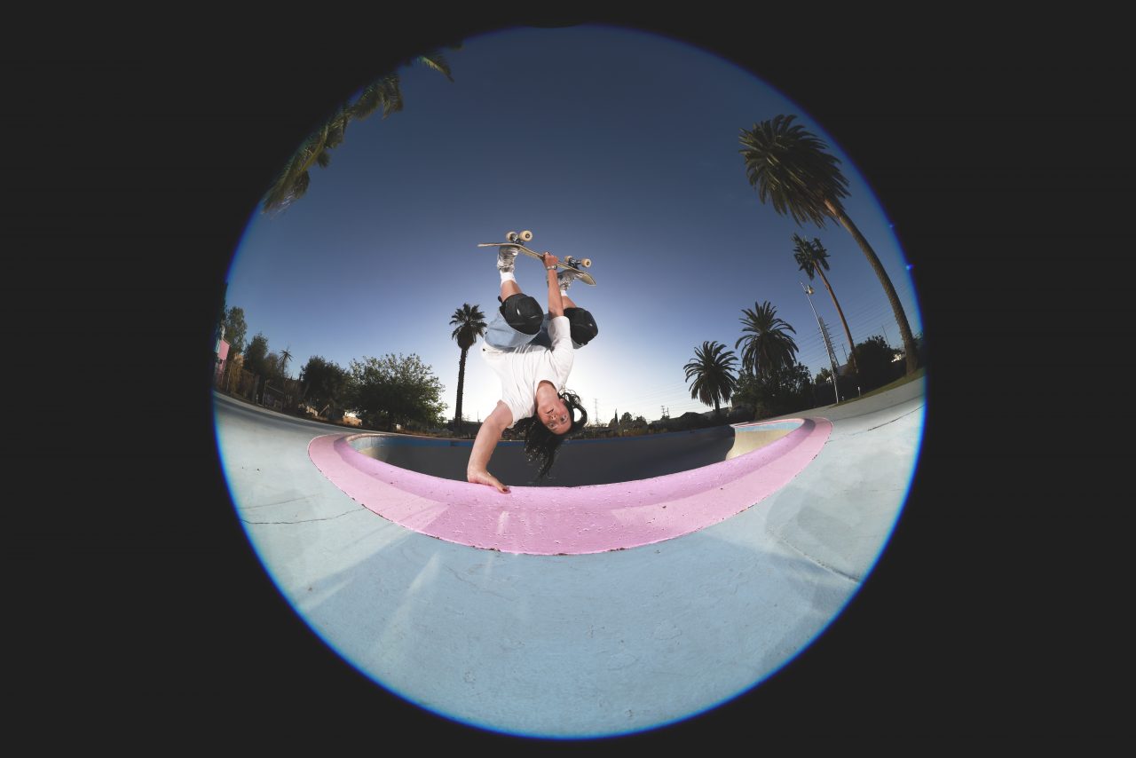 Original Circular Fisheye image skateboarder1