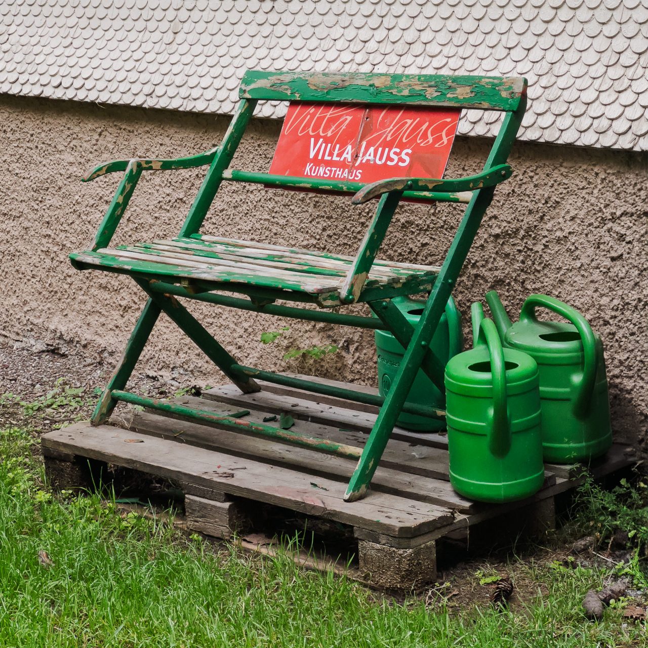 An der Villa Jaus in Oberstdorf